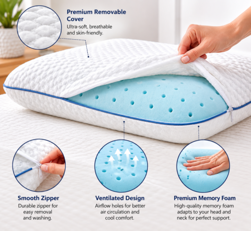 Taha Latex Regular Pillows